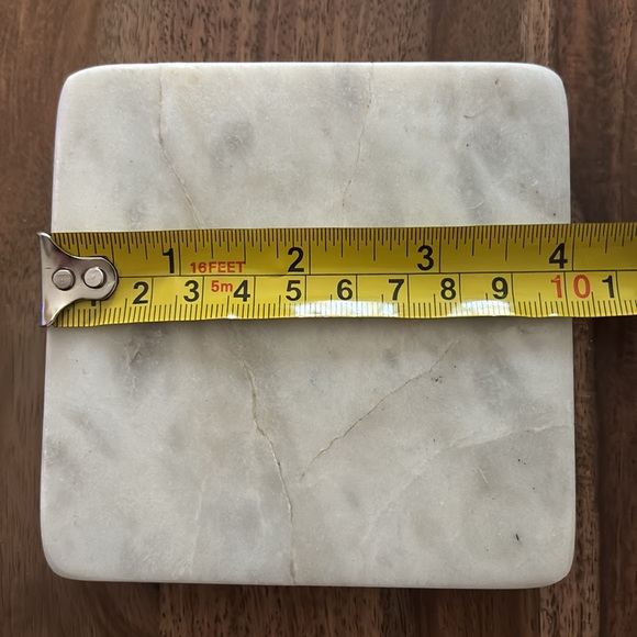 Square White Marble Coasters - Picture 9 of 9